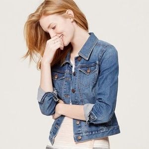 Ann Taylor Loft Made & Loved Denim Blue Jean Jacket XS